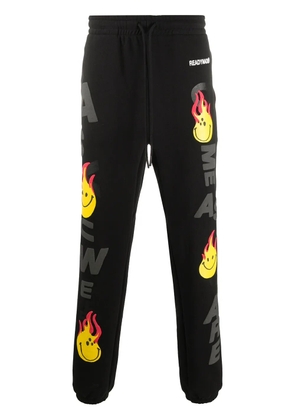 Readymade Awesome-printed track pants - Black