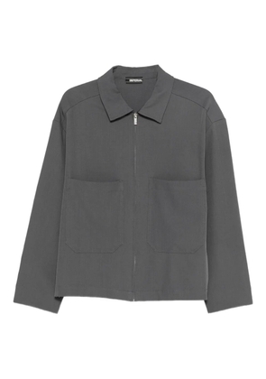 IMPERIAL patch-pocket zip-up shirt - Grey