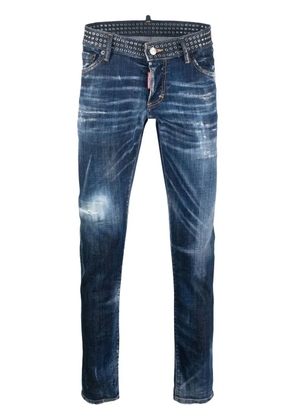 DSQUARED2 slim-cut studded jeans - Blue