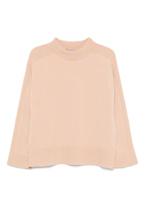 D.Exterior crew-neck sweater - Neutrals