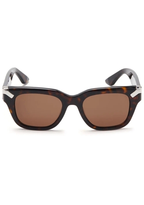 Alexander McQueen Eyewear Punk Rivet square-frame sunglasses - Brown