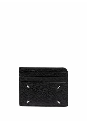 Maison Margiela four-stitch leather card holder - Black