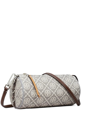 Tory Burch monogram cylinder utility cross body bag - Grey