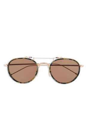 Thom Browne Eyewear tortoiseshell round-frame sunglasses - Blue
