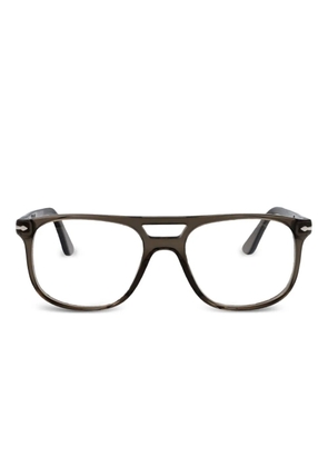 Persol rectangle double-bridge glasses - Black