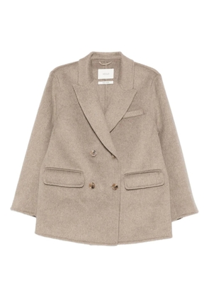 VICOLO brushed-effect coat - Neutrals