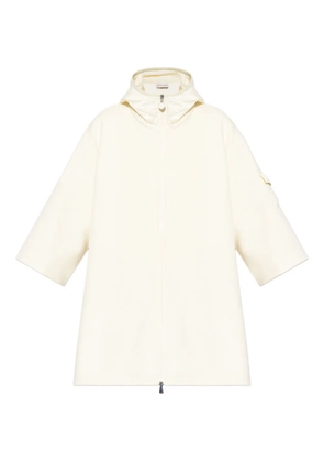 Moncler zip-up hooded cape - Neutrals