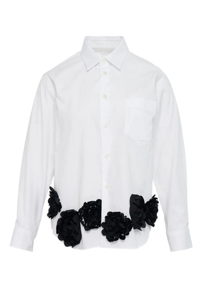 Comme des Garçons TAO Broad X rose-embellished shirt - White