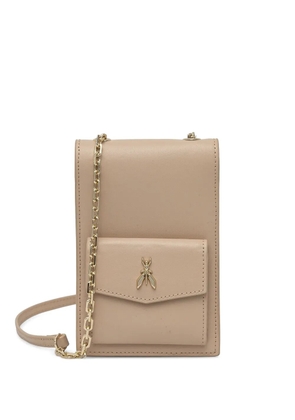 Patrizia Pepe leather wallet-on-chain - Neutrals