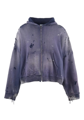 SAINT MXXXXXX cotton zip-up hoodie - Blue