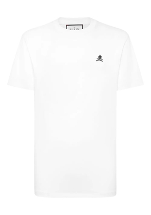 Philipp Plein skull-embroidered T-shirt - White