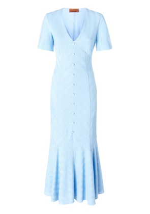 Missoni chevron-woven maxi dress - Blue