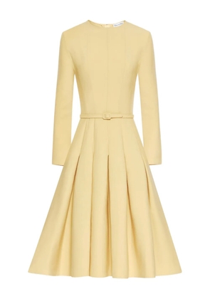 Oscar de la Renta pleated belted dress - Yellow