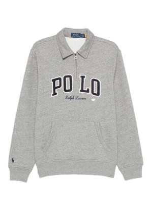 Polo Ralph Lauren polo-neck kangaroo-pocket sweatshirt - Grey