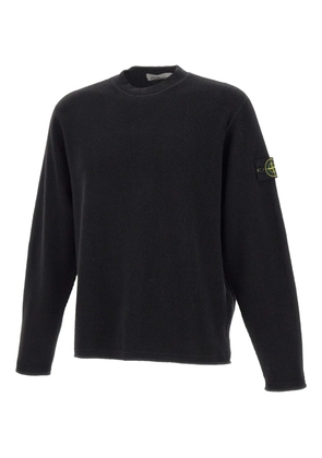 Stone Island patch-detail ribbed pullover - Black