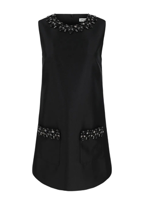 Self-Portrait embellished-trim mini dress - Black