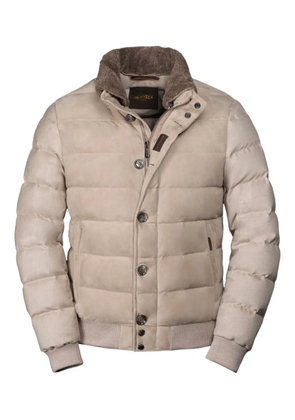 Moorer sheepskin padded jacket - Neutrals