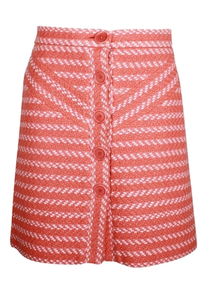 Maje button-front A-line mini skirt - Orange