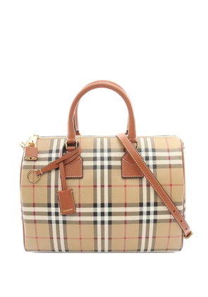 Burberry Pre-Owned Vintage Check leather handbag - Neutrals