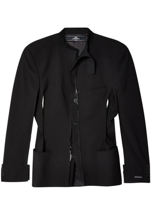 HODAKOVA raw-cut single-breasted blazer - Black