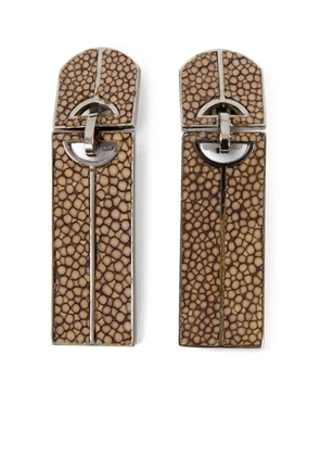 Christian Dior Pre-Owned 1990s drop clip-on earrings - Brown