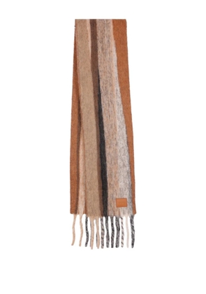LOEWE striped fringed scarf - Neutrals
