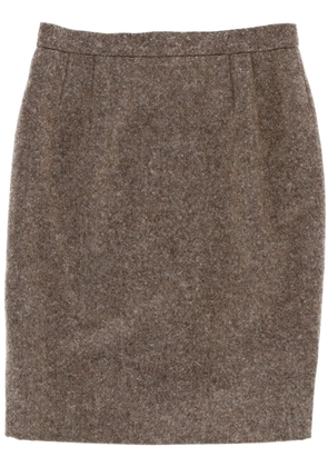 Valentino Garavani Pre-Owned 1980s mélange wool skirt - Neutrals