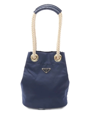 Prada Pre-Owned 2010s Mariner rope-detail bucket bag - Blue