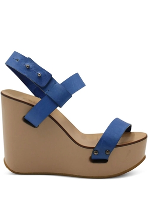 Chloé Vintage slingback wedge sandals - Blue