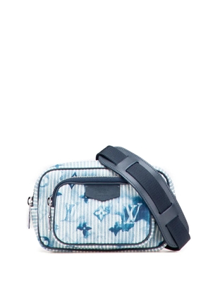 Louis Vuitton Pre-Owned 2021-2025 Monogram Denim Watercolor Hickory Stripes Outdoor Pouch crossbody bag - Blue