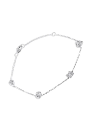 LB Exclusive 14K white gold Station diamond bracelet - Silver