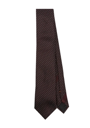 Zegna polka dot print tie - Red