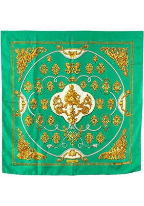Hermès Pre-Owned 20th Century Foulard Sesame Silk Scarf scarves - Green