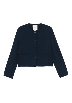 Calvin Klein button-front cropped jacket - Blue