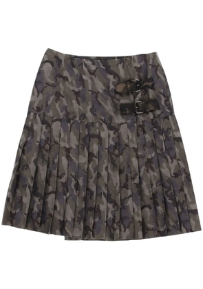 Prada Pre-Owned 2000s camouflage buckled skirt - Grey