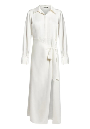 Simkhai Samba tie-fastening satin shirtdress - White