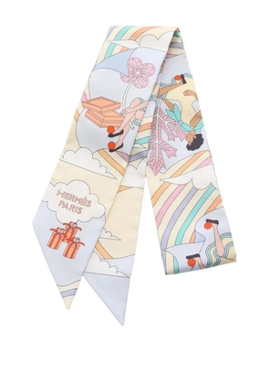 Hermès Pre-Owned 2020s CARRES VOLANTS ribbon silk scarf - Blue