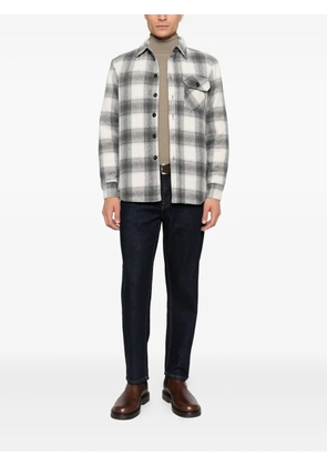 IMPERIAL plaid pocket jacket - White