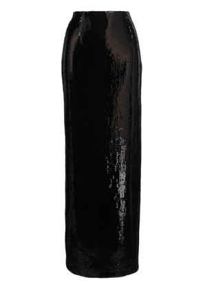 Galvan London sequin-embellished maxi skirt - Black