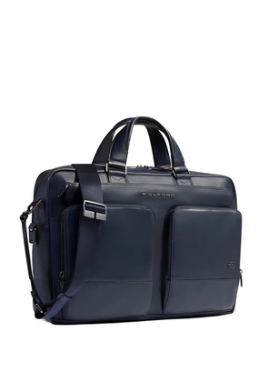 PIQUADRO zip leather laptop bag - Blue