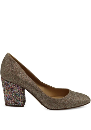 Sergio Rossi Vintage glitter block-heel pumps - Brown