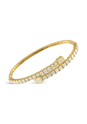 LB Exclusive 18K yellow gold Odelia diamond bangle