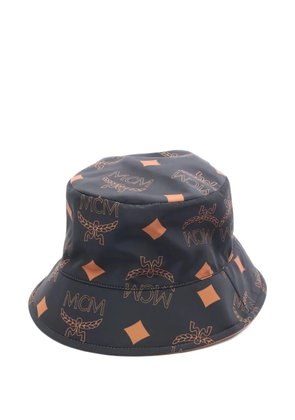 MCM Pre-Owned 2020s monogram-pattern reversible bucket hat - Black