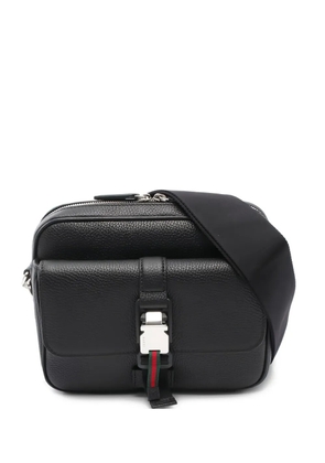 Gucci Pre-Owned 2020s web-stripe leather shoulder bag - Black