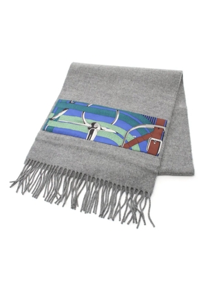 Hermès Pre-Owned 2020s Patch De Soie scarf - Grey