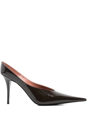 Amina Muaddi 90mm Anok mules - Brown