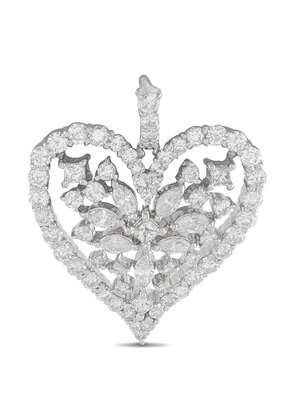 LB Exclusive platinum heart diamond pendant - Silver