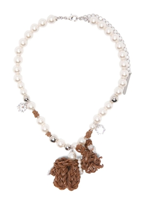 SHUSHU/TONG dog-charm necklace - White