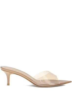 Gianvito Rossi 55mm Elle pointed-toe heeled sandals - Neutrals