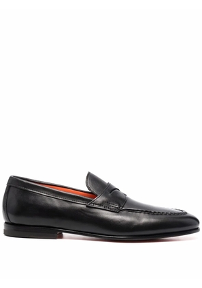 Santoni leather penny loafers - Black